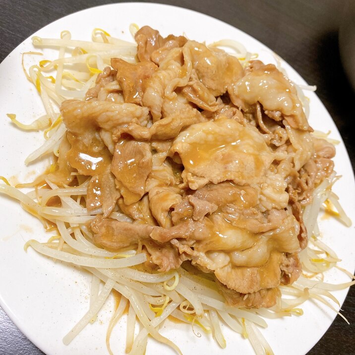 もやしの豚バラあんかけ